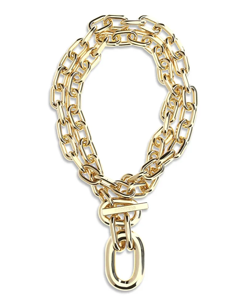 Paco Rabanne Women's Necklace Xl Link Gold Brass Bracelets Gold