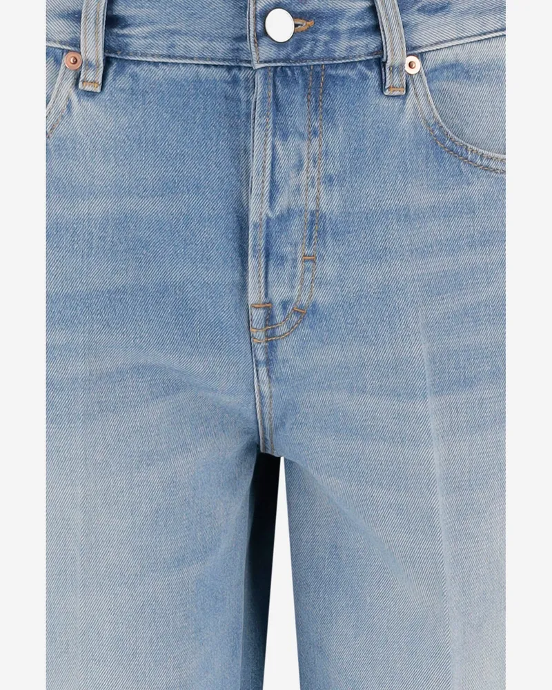 Gucci Women's Cotton Denim Jeans Blue Blue