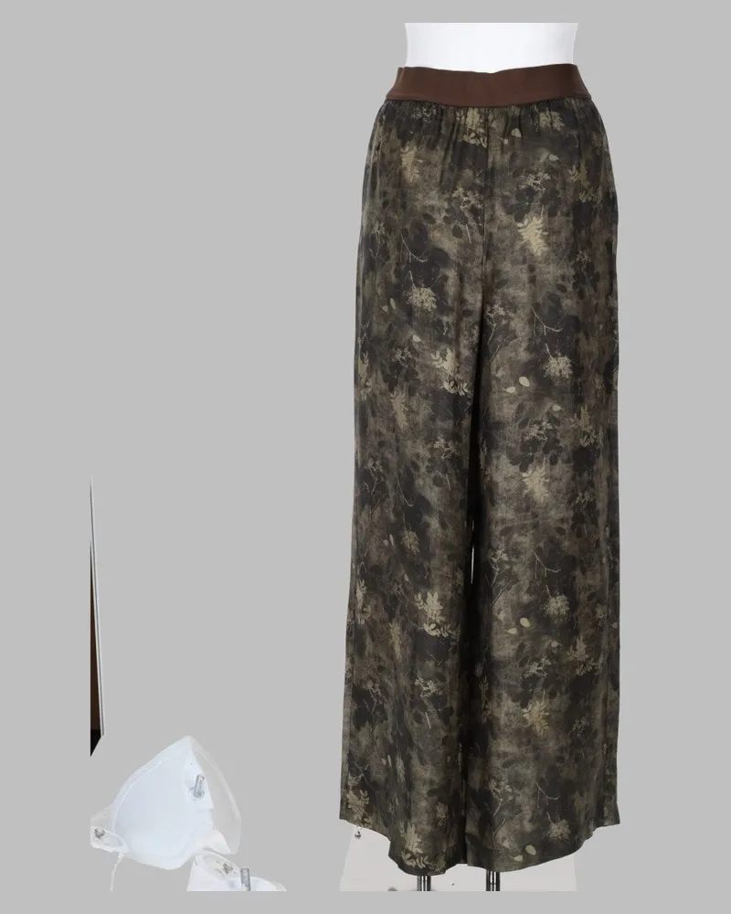 Uma Wang Viscose-Cupro Wide-Leg Trousers — Green Green