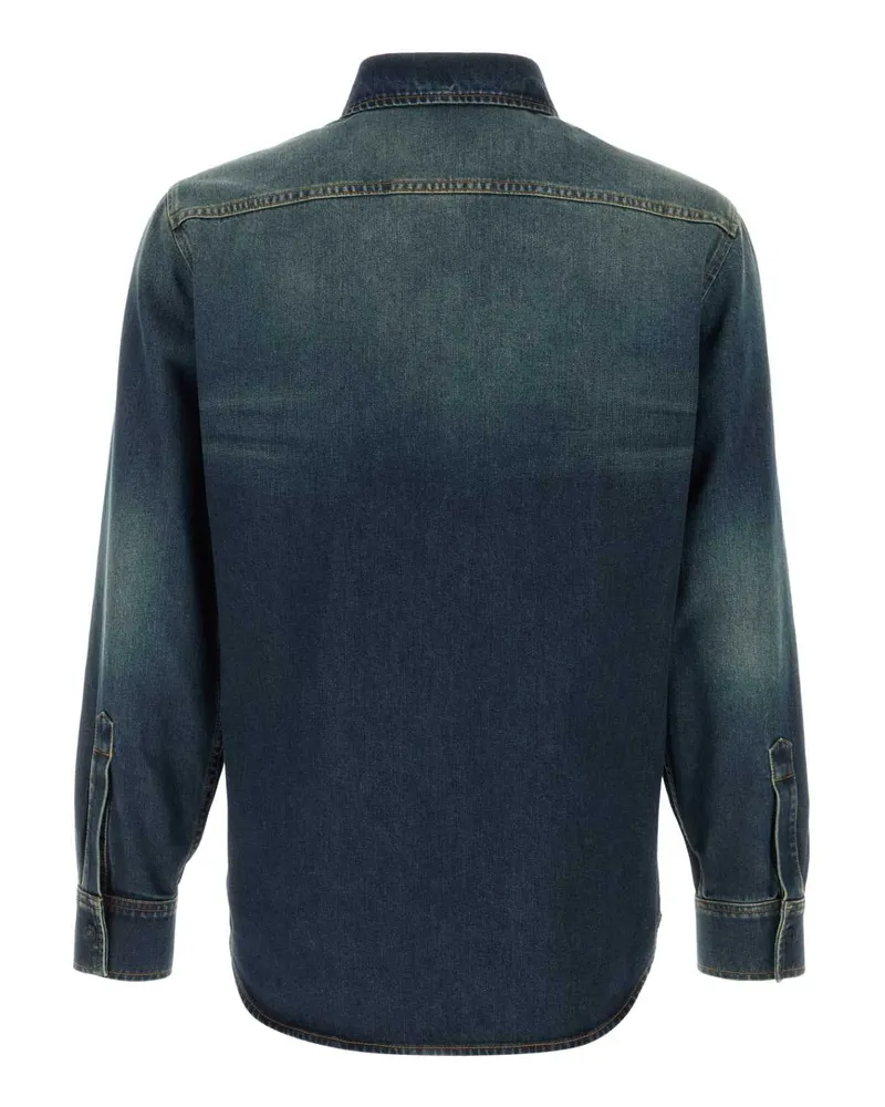 Gucci Men's Denim Shirt Blue Exterior: Cotton Camicie Blue