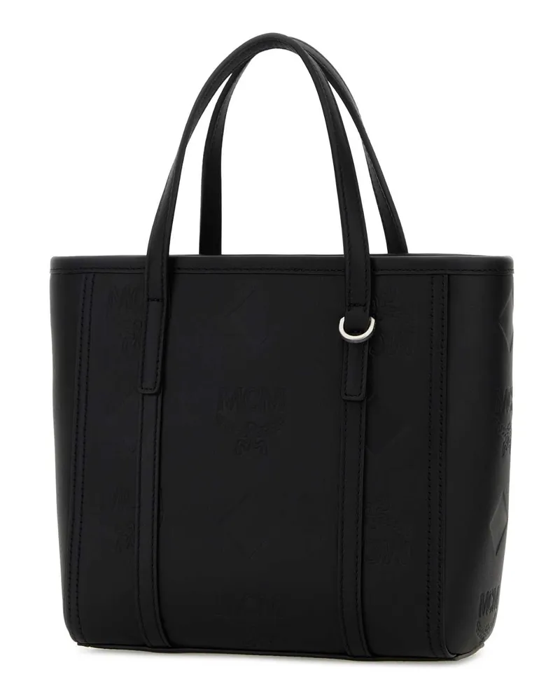 MCM Women's Black Leather Mini Toni Handbag Borse A Mano Black