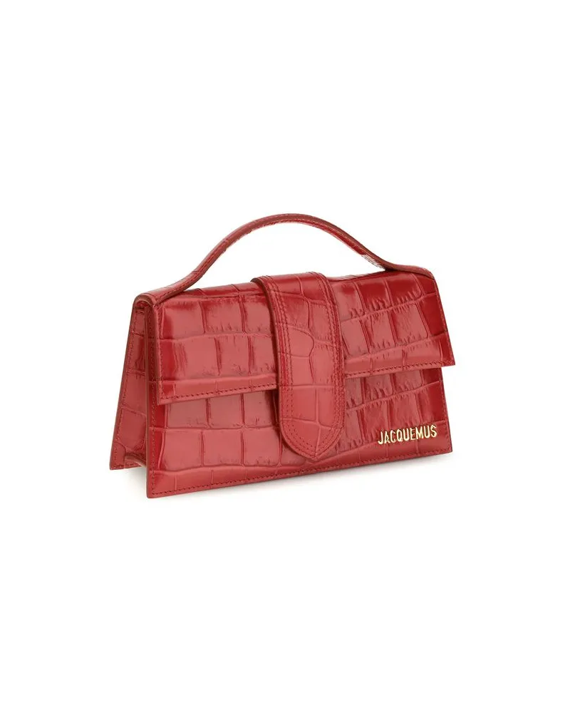 Jacquemus Women's Multicolor Calf Leather Bos Taurus Shoulder Bag Red