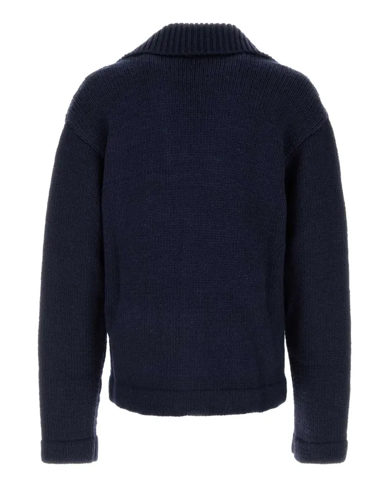 1989 STUDIO F04mah001kni001 Blue Exterior: Wool Maglieria Sweater Navy