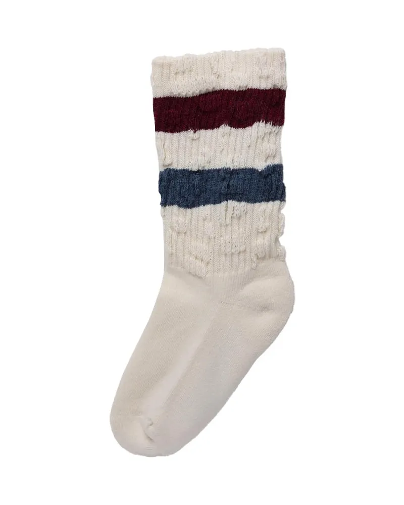 Golden Goose Striped Cotton Socks — White White