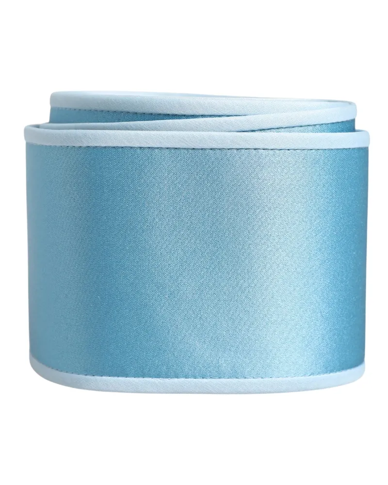 Dolce & Gabbana Light Blue Silk Satin Waist Women Cintura Belt Blue