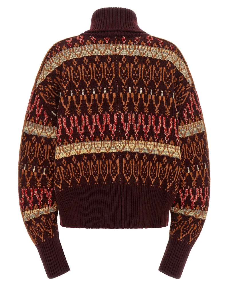 Dries van Noten Teda Cardigan — Burgundy Burgundy