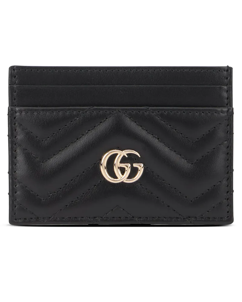 Gucci Women's Leather Wallet Gg Marmont Black Calf Skin & Purses Black
