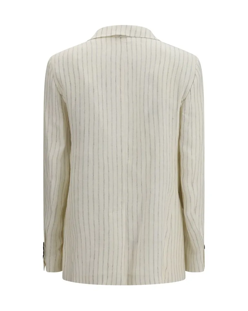 Max Mara Women's Beige Linen Blazer Clothing Beige