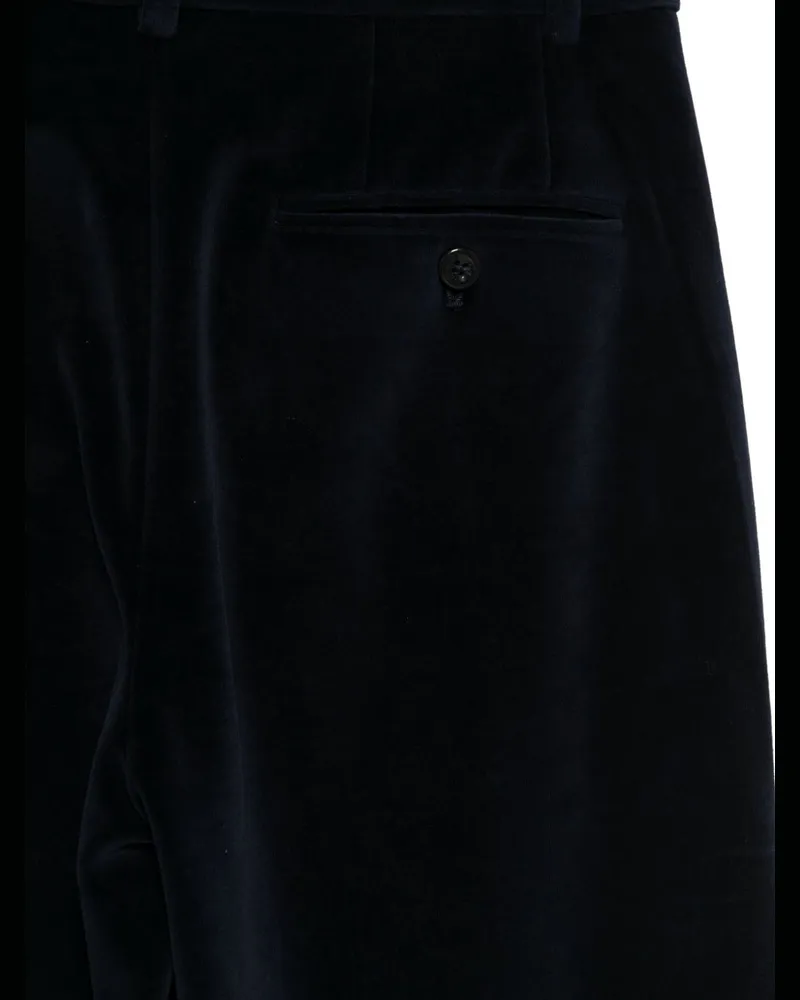 CIRCOLO 1901 Velvet Cotton Trousers — Ink Ink