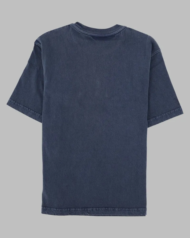Diesel Logo-Print Cotton T-Shirt — Blue Blue