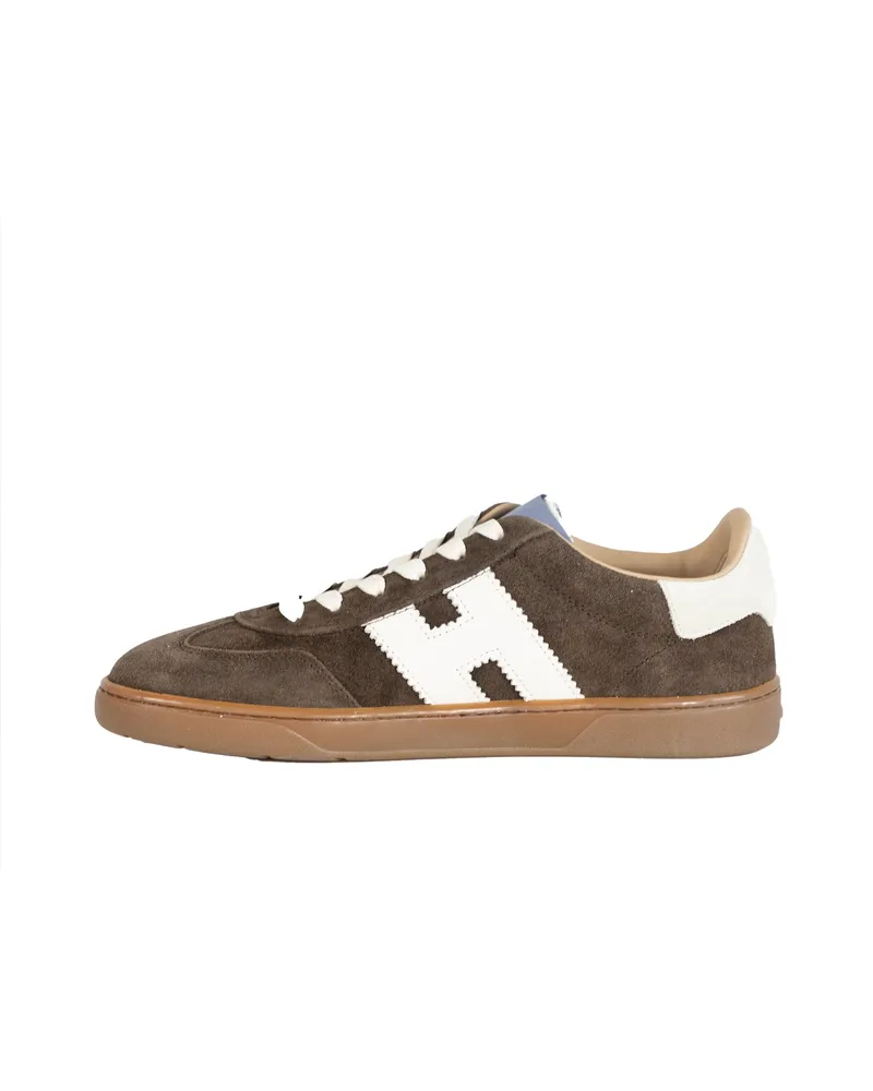 Hogan Women's Sneakers Cool Coconut Outer: Calfskin Trainers Brown