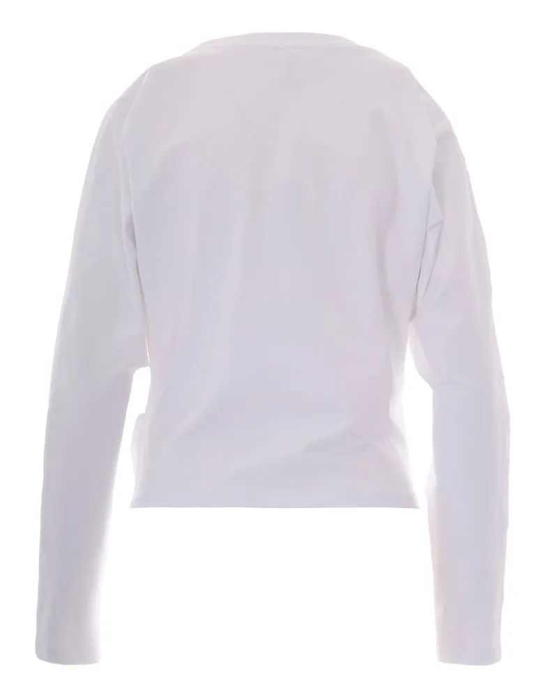 Ganni Women T-Shirt Heavy Stretch Draped Bright White Organic Cotton T-Shirts & Jerseys White