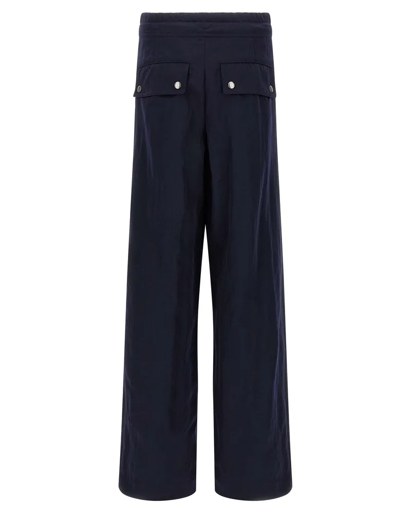 Dries van Noten Men Blue Nylon Casual Pants Blue