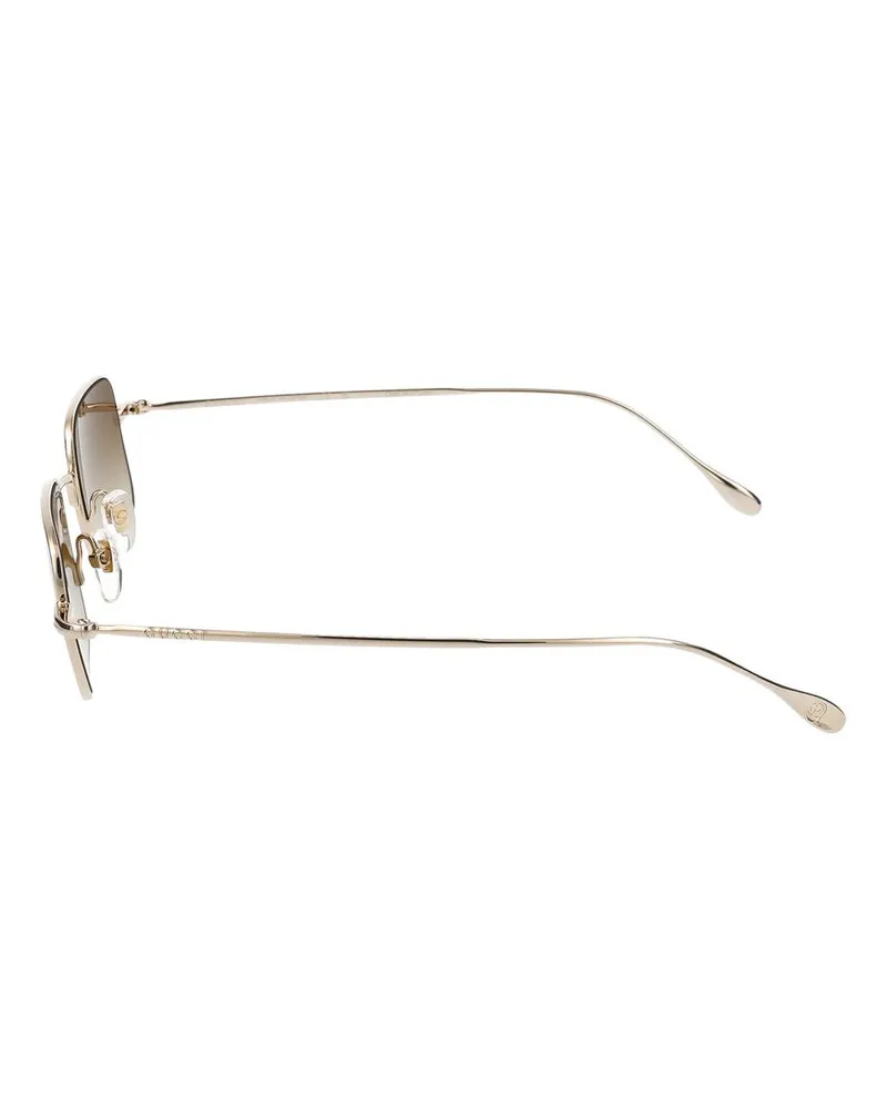 Gucci Unisex Sunglasses  Gg1813s 002 Gold Brown 22-145 Metal Gold