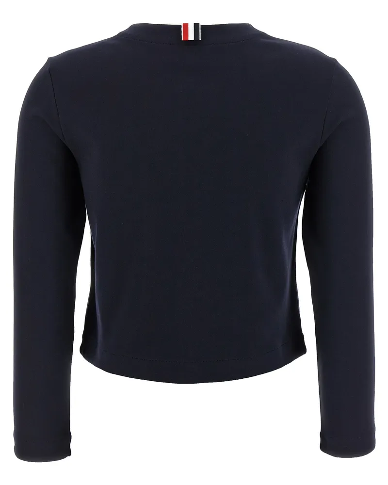Thom Browne Women's Blue Viscose Cardigan Clothing Navy