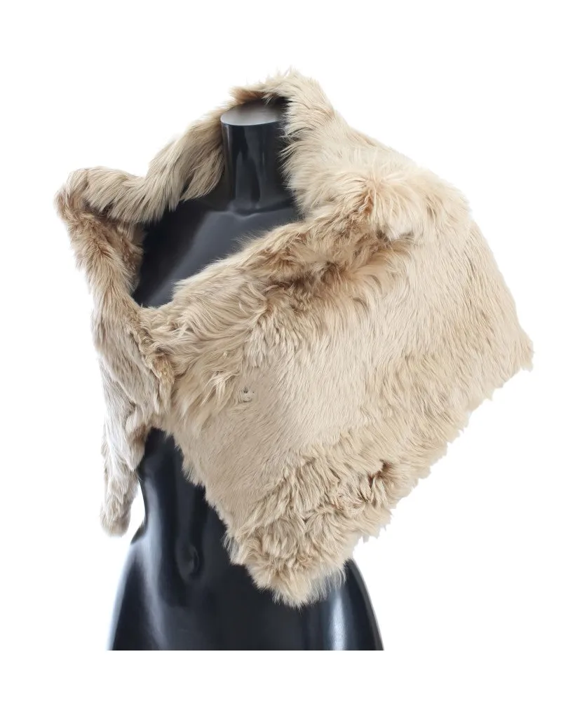 Dolce & Gabbana Women's Beige Alpaca Collar Scarf Beige