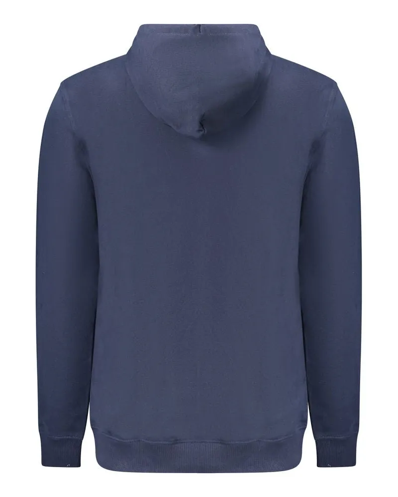 Tommy Hilfiger Logo-Embroidered Cotton Hoodie — Blue Blue