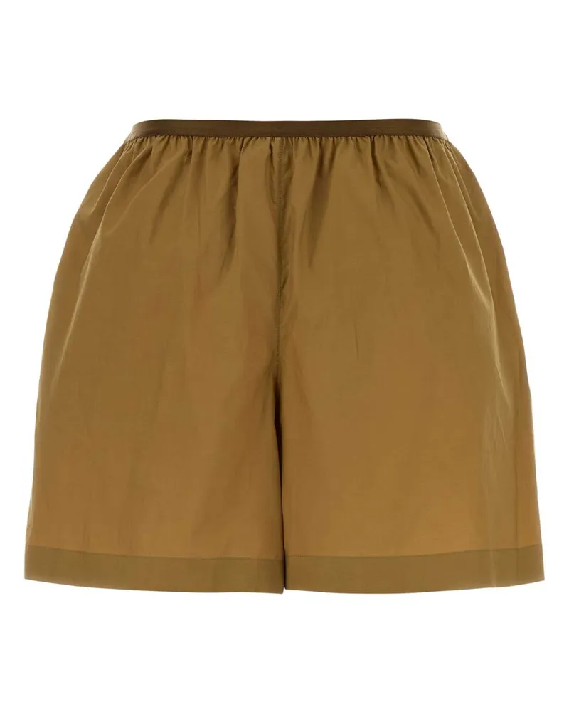 Christophe Lemaire Women's Shorts Bermuda Camel Cotton Silk Bermudas Camel