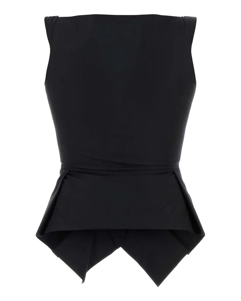 Vivienne Westwood Women's Black Cotton Monday Vest Exterior: Giacche E Gilet Jacket Black