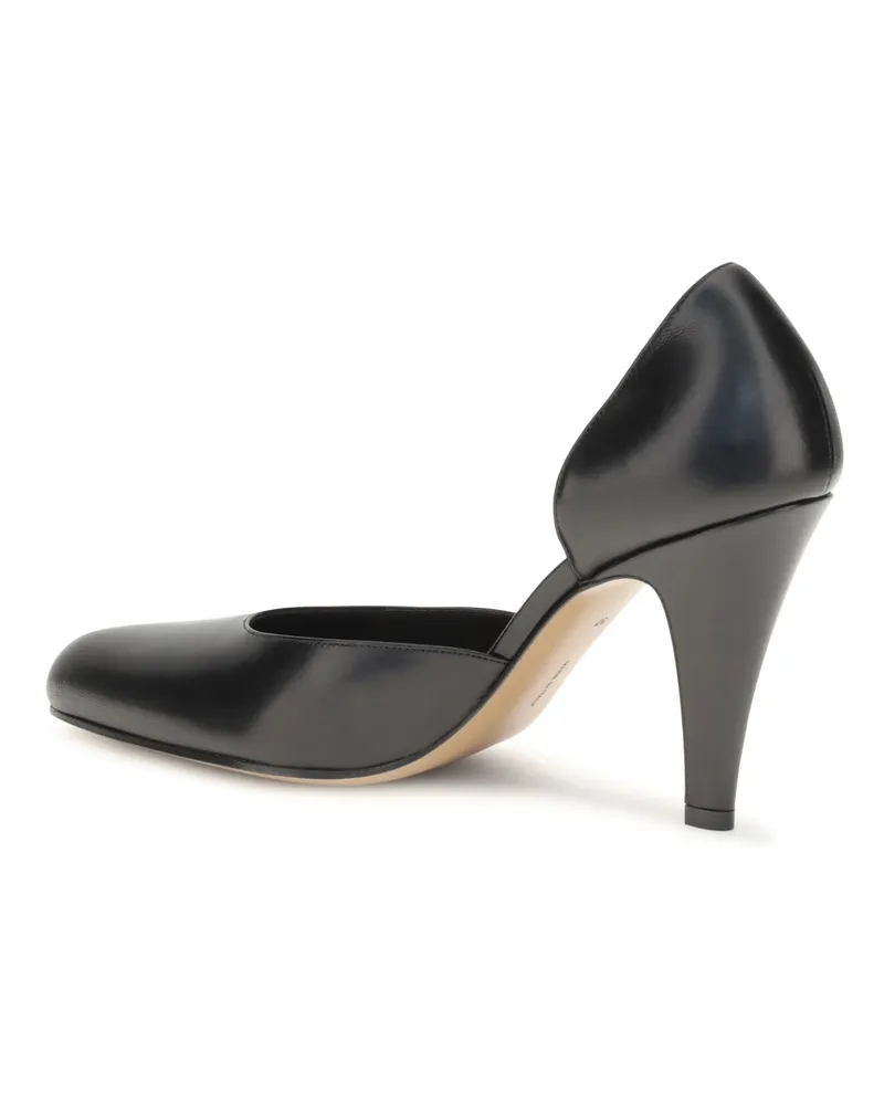The Row Women's Pumps Ornella Dorsay Black Leather Upper: Lamb (ovis Aries) High Heel Shoes Black