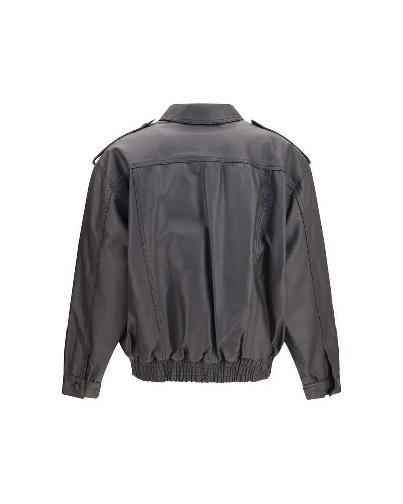 Blazé Milano Women's Black Lamb Ovis Aries Bomber Clothing Black