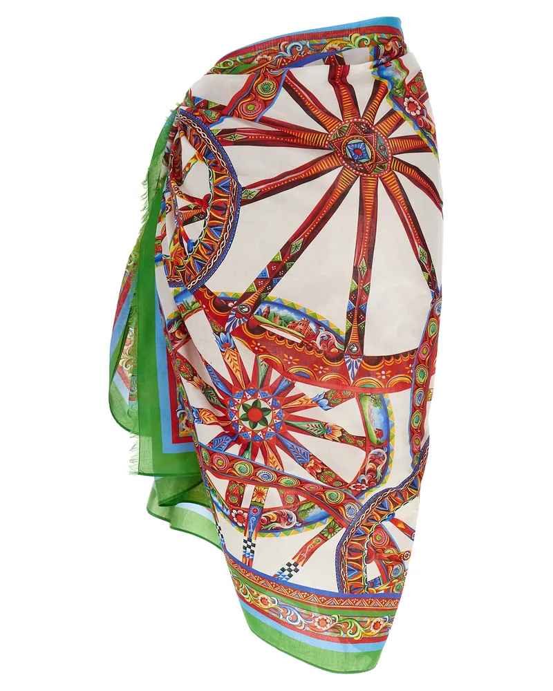 Dolce & Gabbana Women's Multicolor Cotton Long Skirt Multicolor