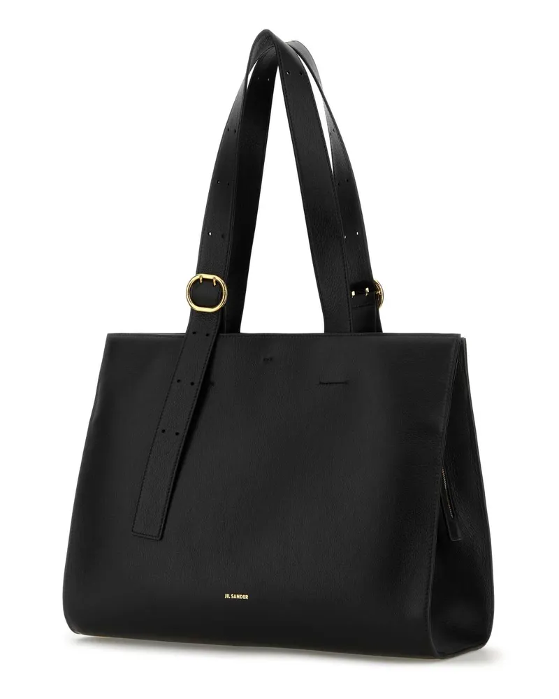 Jil Sander Women's Black Leather Shopping Bag Borse A Mano Black