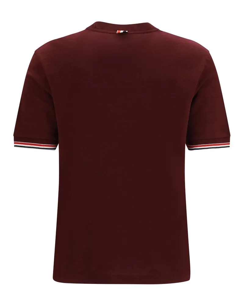 Thom Browne Women's Wool-Blend T-Shirt Burgundy T-Shirts And Polos Burgundy