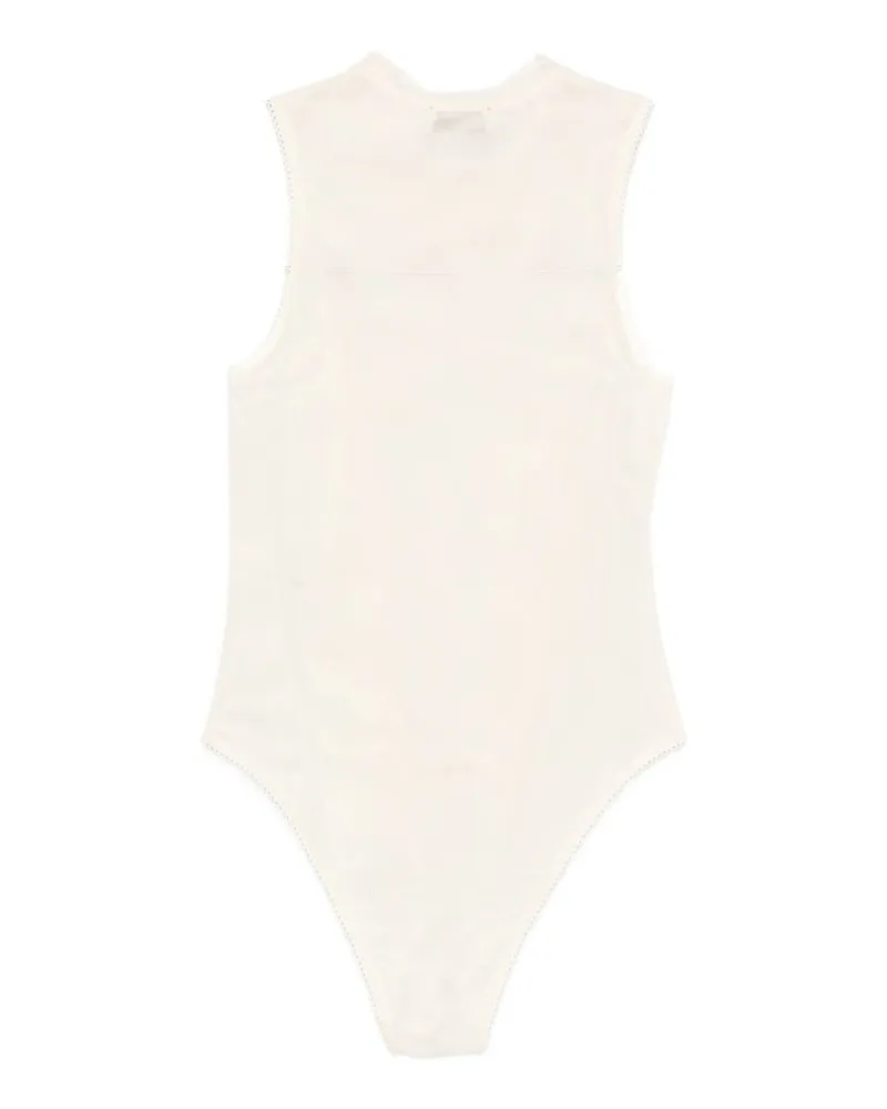 forte_forte Tulle Bodysuit — Cream Cream