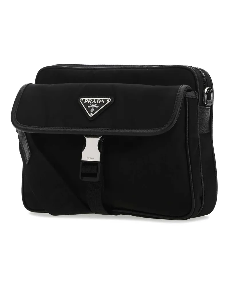 Prada Men's Black Nylon Crossbody Bag F0002 Poliammidericiclata-Vitello Borse A Mano Black