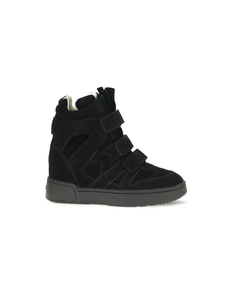 Isabel Marant Women's Black Calf Leather Bos Taurus Sneakers Black