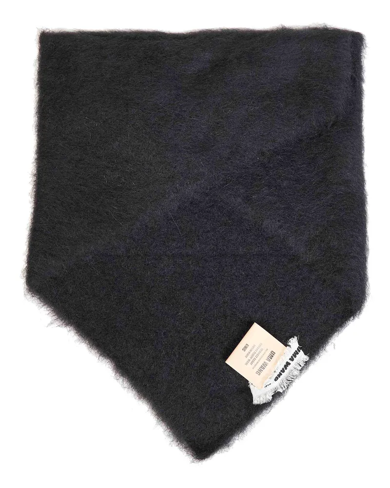 Uma Wang Women's Triangular Scarf Black Alpaca Blend Scarfs Black
