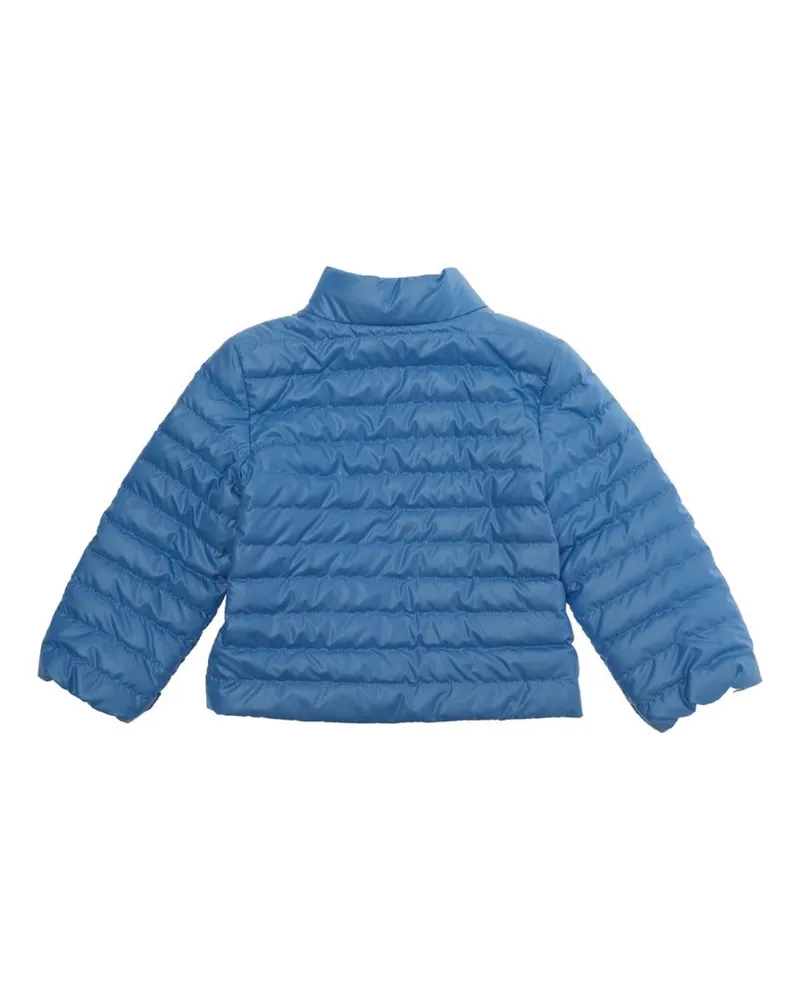 Moncler Quilted Polyester Down Jacket — Blue Blue