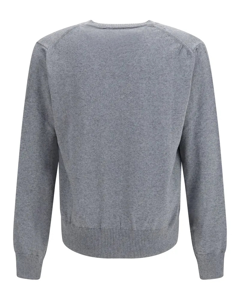 Vivienne Westwood Men's Mark Sweater Dark Grey Melange Cotton; Kashmir-Capra Hircus Kashmir/capra Gray