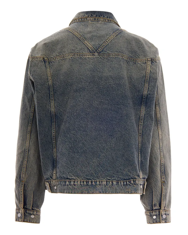 REPRESENT Men Denim Jacket R4 Blue Cream Cotton Blue