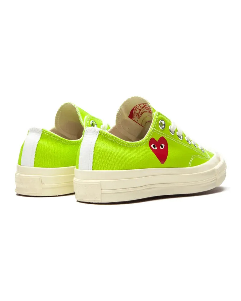 Comme des Garçons Women's Play Sneaker Green Canvas Rubber Green