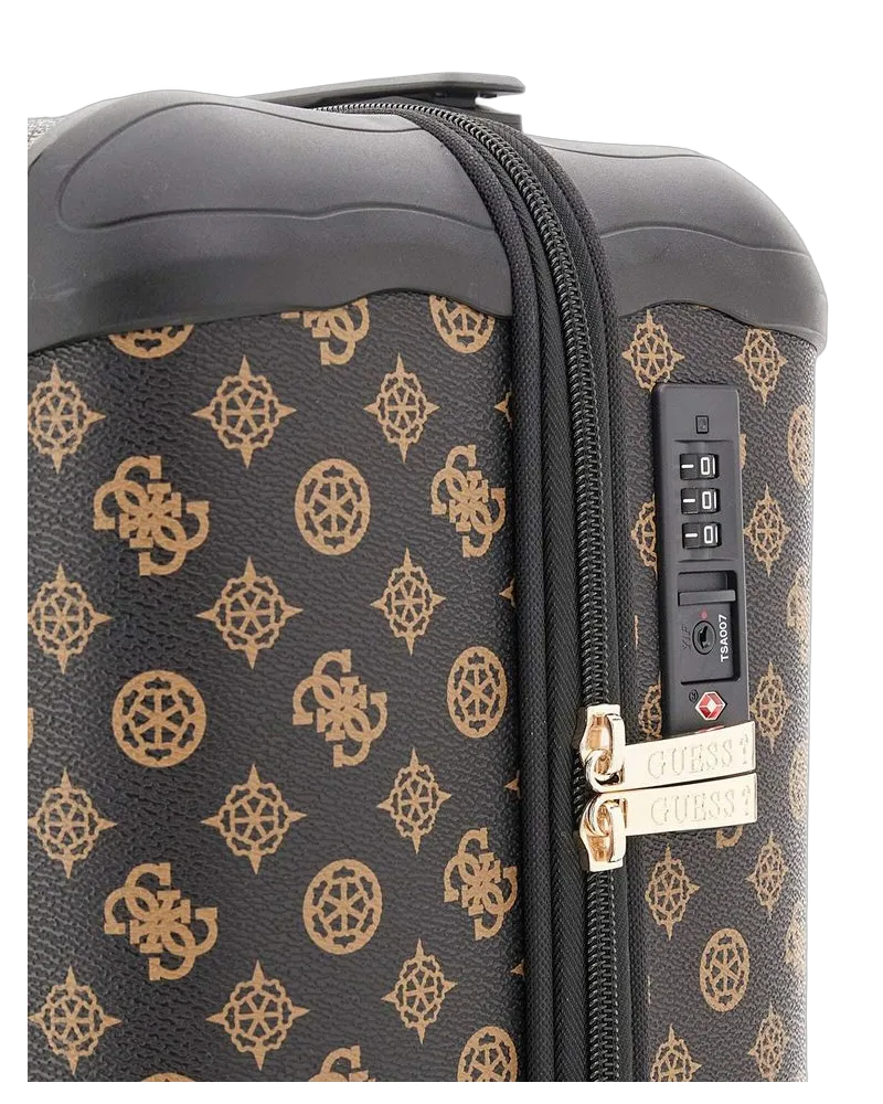 Guess Women's Suitcase Brown Polyurethane Bags Travel-bags Brown