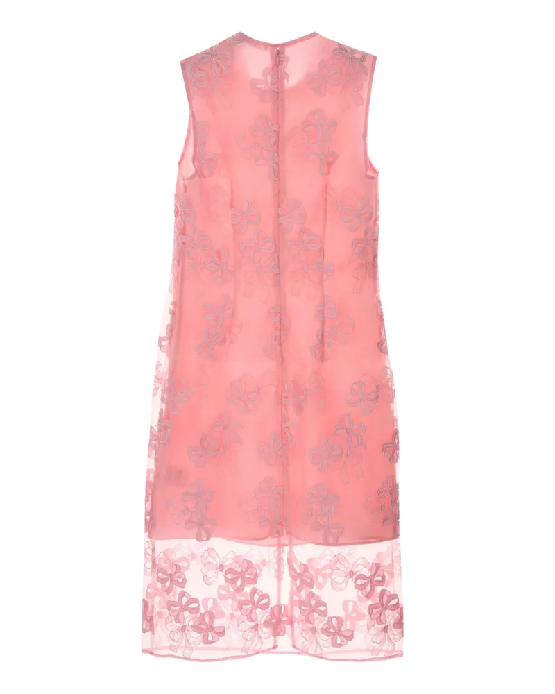 Cecilie Bahnsen Embroidered Bow Dress — Pink Pink