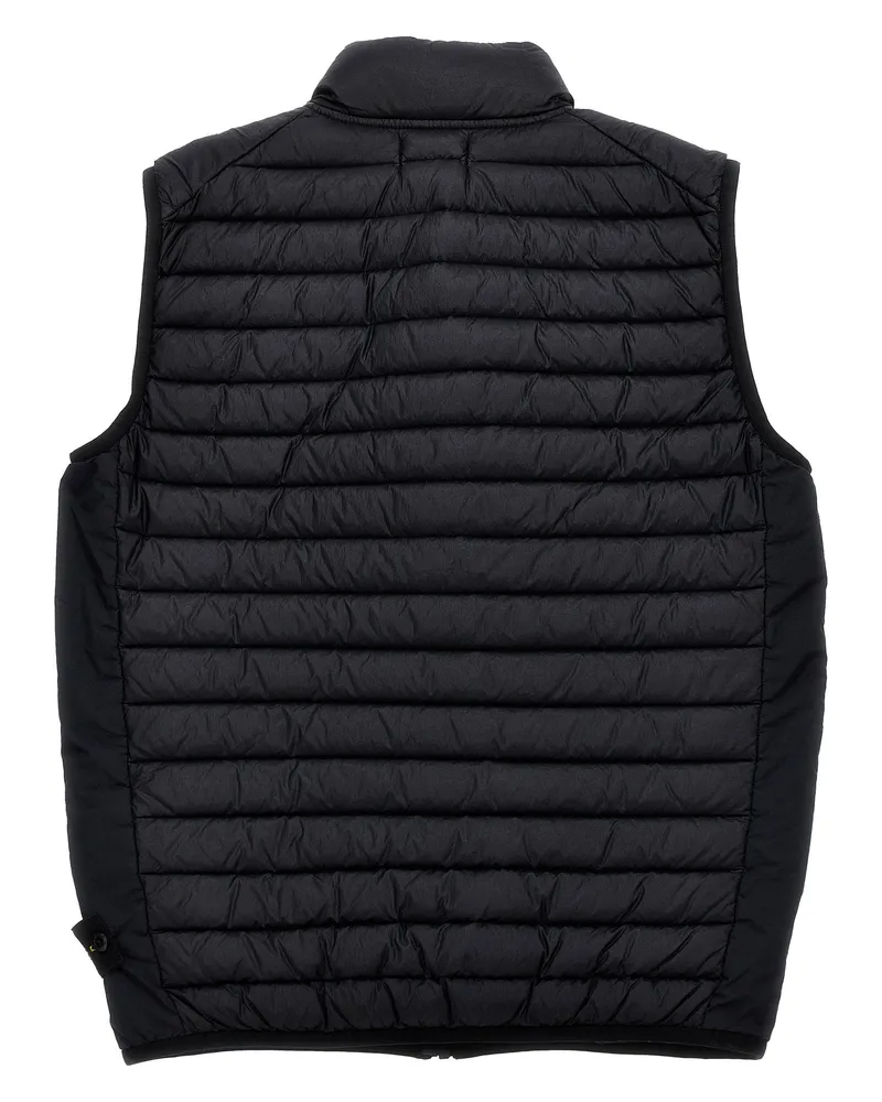 Stone Island Quilted Recycled R-Nylon Down Vest — Black Black