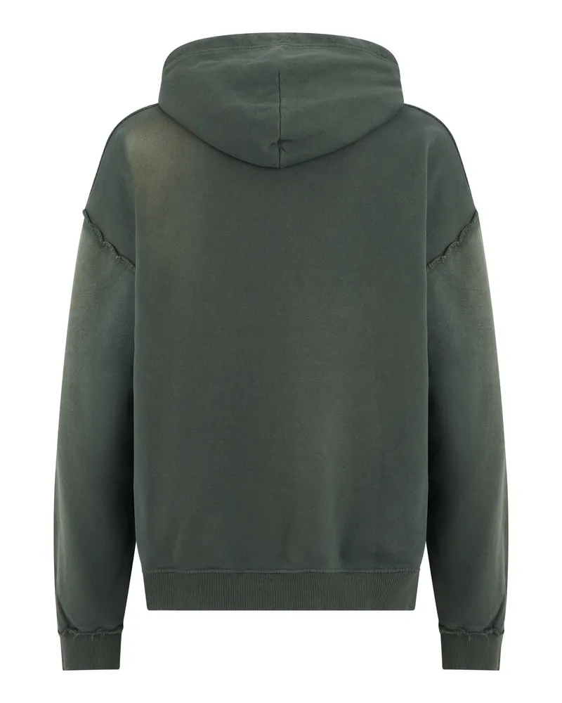 Diesel Men's Hoodie Green Cotton Jumpers Sweater Green