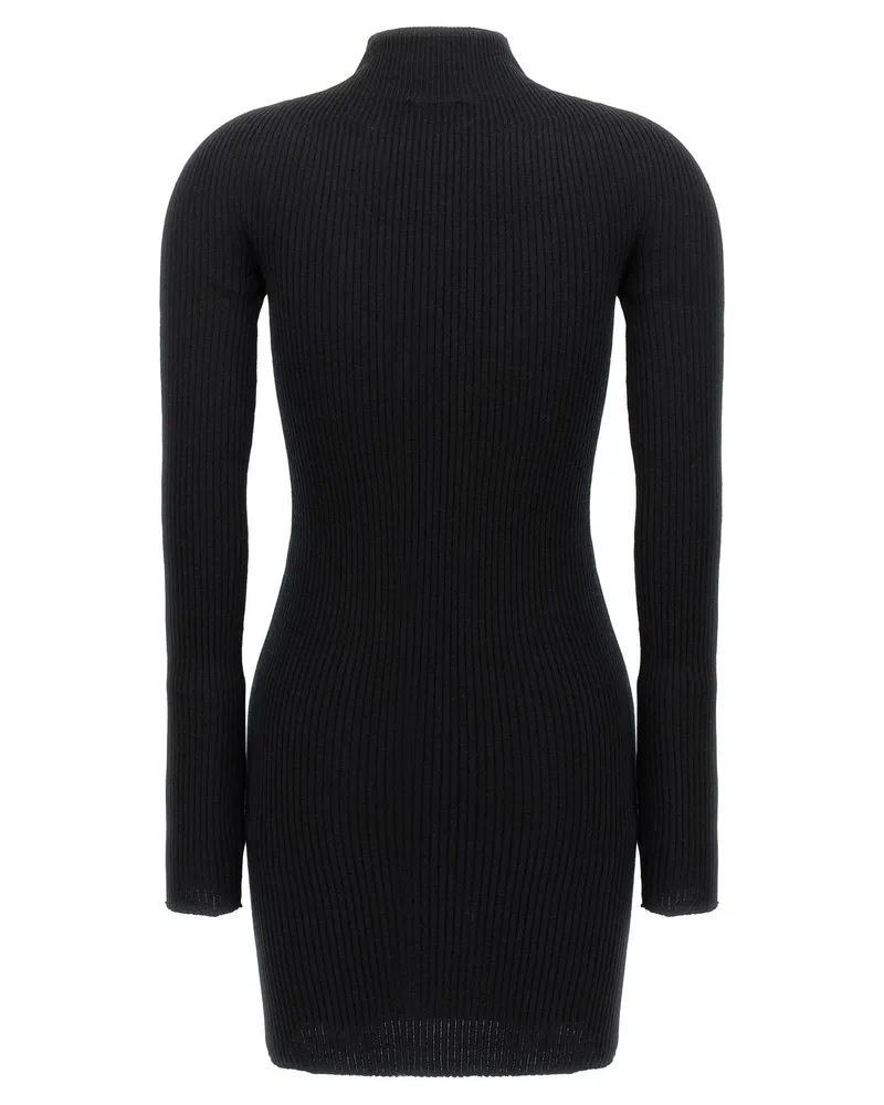 Courrèges Solar Light Ribbed Knit Sweater — Black Black
