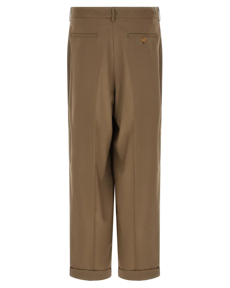 Marni Men's Beige Virgin Wool Casual Pants Beige