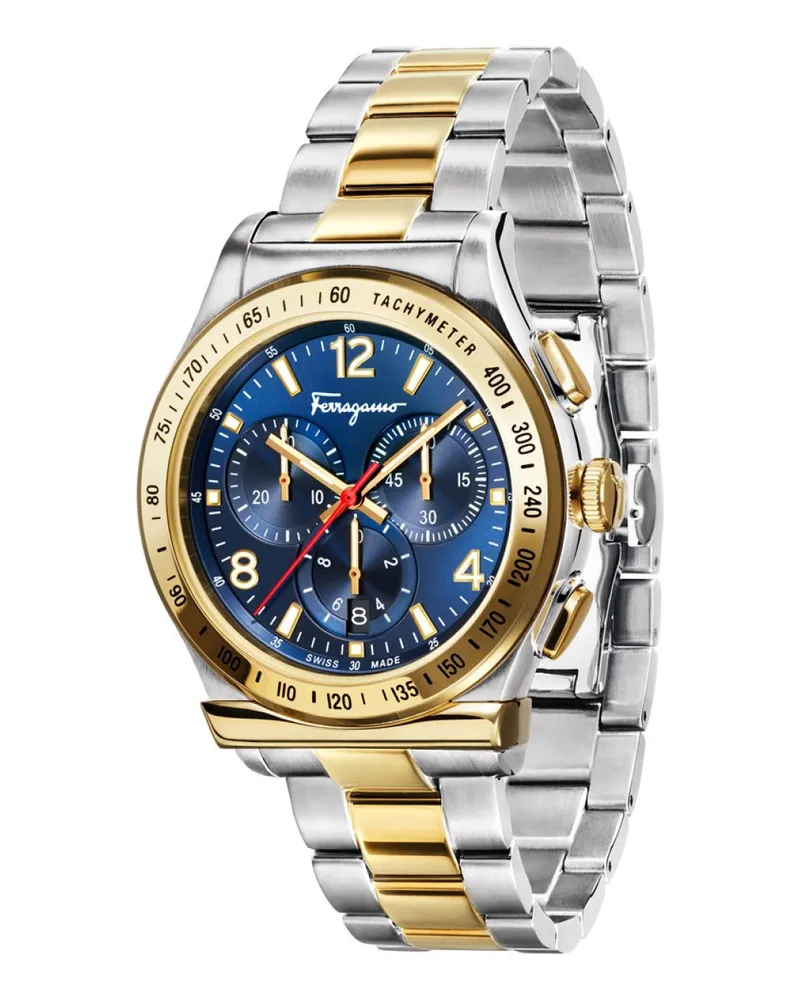 Ferragamo 42mm Chronograph Watch — Multicolor Multicolor