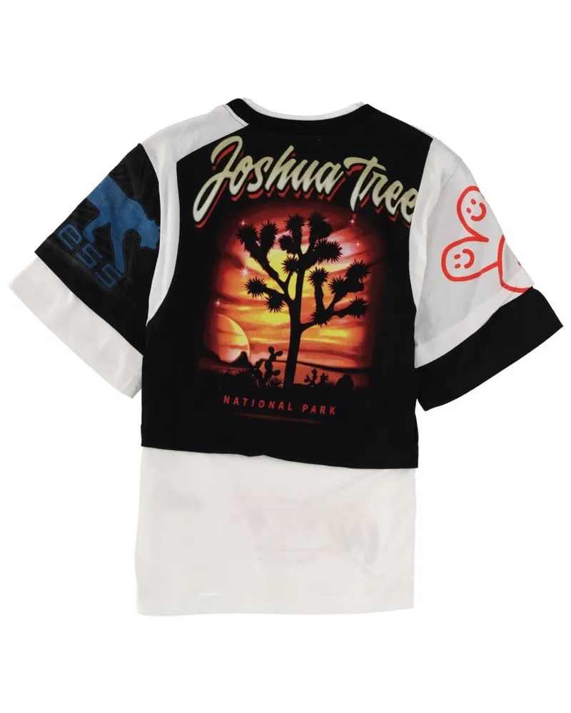 Marine Serre Regenerated Graphic Cotton T-Shirt — White White
