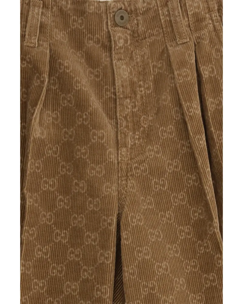 Gucci GG Corduroy Trousers — Brown Brown