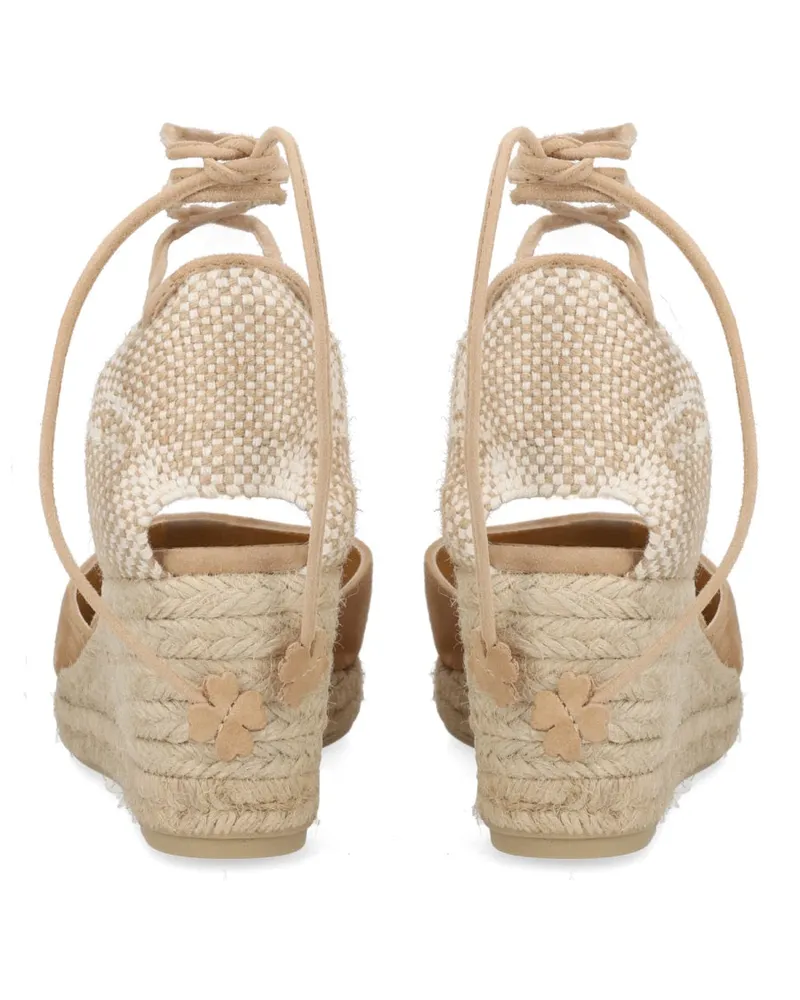 Castañer Espadrille Ovine Leather Flat — Beige Beige