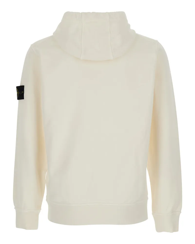 Stone Island Cotton Hoodie — White White