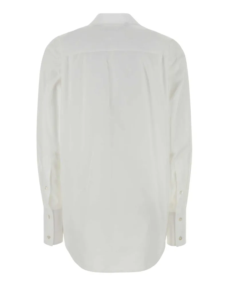 Maison Margiela Tie-Front Cotton Shirt — White White