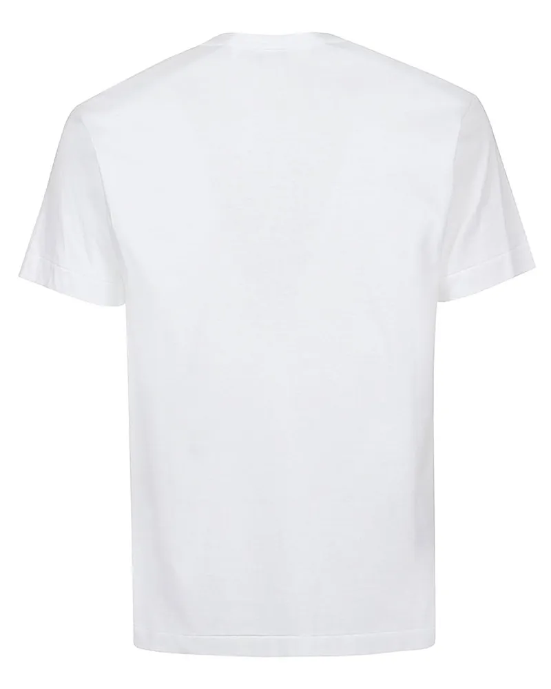 Comme des Garçons Logo-Heart Print T-Shirt — White White