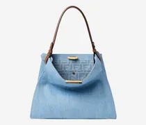 Organic Cotton Denim Shoulder Bag — Blue